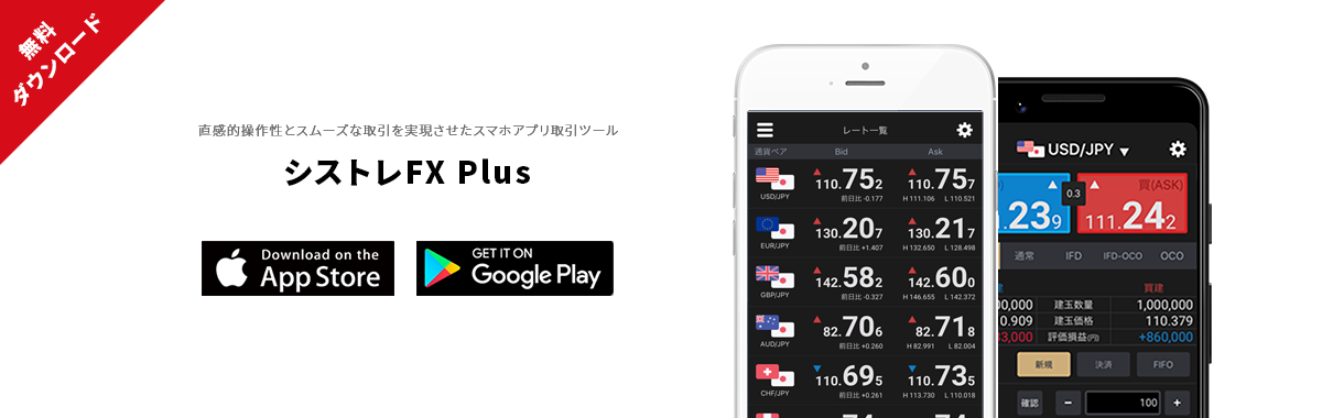 直感的操作性とスムーズな取引を実現させたスマホアプリ取引ツール シストレFX Plus