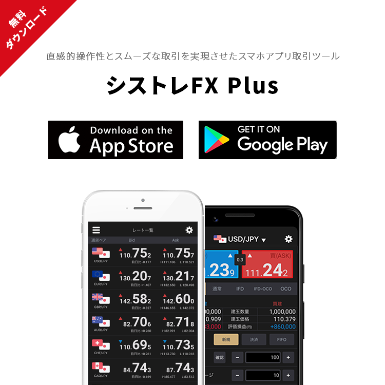 直感的操作性とスムーズな取引を実現させたスマホアプリ取引ツール シストレFX Plus